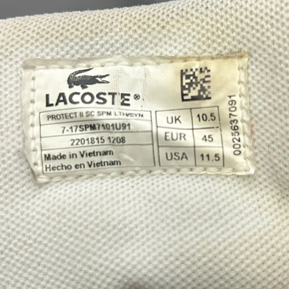 Lacoste Protect CRT low-top sneaker black red leather velcro closure Size 11.5 - Picture 8 of 10